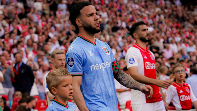 Calvin Verdonk kapten NEC Nijmegen vs Ajax di Amsterdam