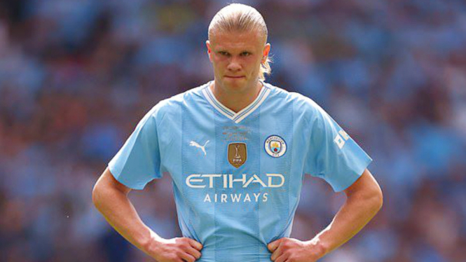 Erling Haaland kembali sial di Wembley