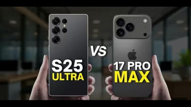 Ilustrasi iphone vs samsung