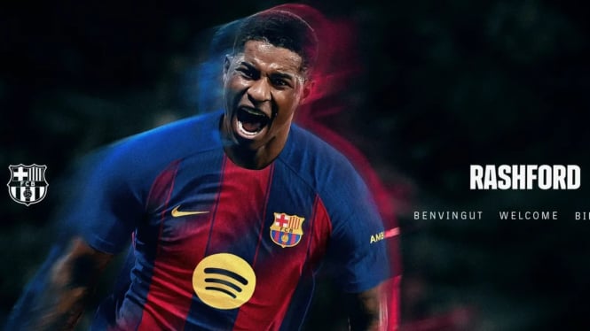 Marcus Rashford eks pemain Man United hengkang ke Barcelona.