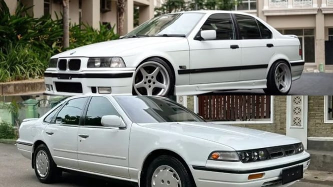 BMW E36 vs Nissan Cefiro.