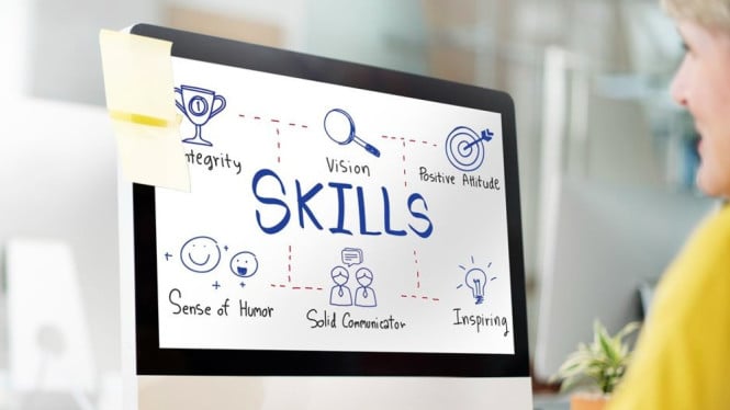 Ilustrasi skill untuk karir masa depan.