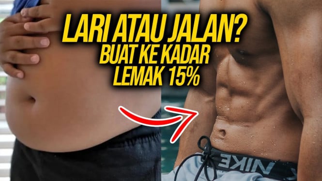 Lari atau jalan kaki