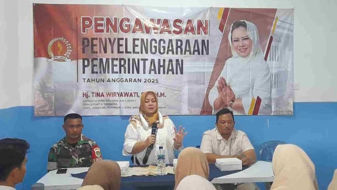Anggota DPRD Jabar Hj. Tina Wiryawati tinjau dapur MBG di Purwadadi.
