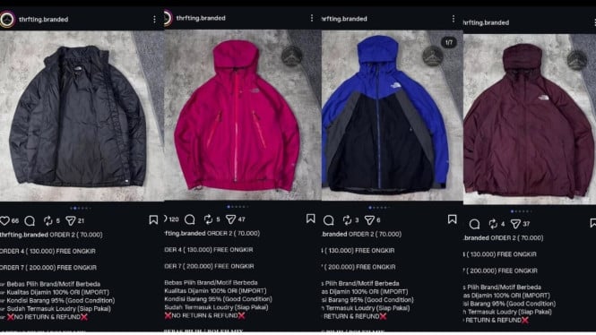 akun toko thrifting online penipu