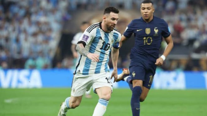 Aksi Messi dan Mbappe di final Piala Dunia 2022
