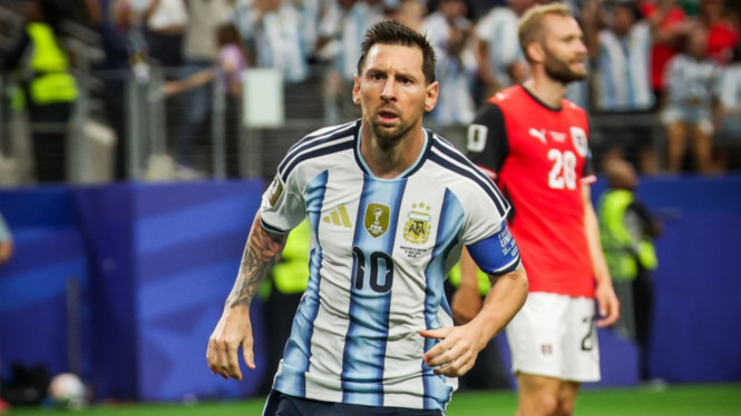 Lionel Messi Borong dua gol dalam kemenangan Argentina melawan Austria di Piala Dunia 2026