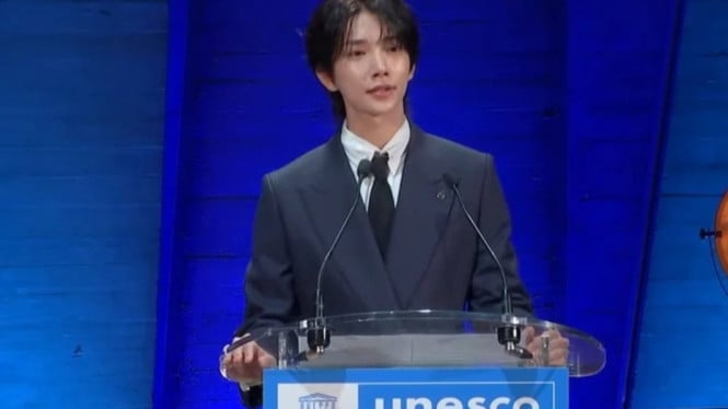 Kembali ke UNESCO, Joshua SEVENTEEN Sampaikan Pesan Haru untuk Generasi Muda