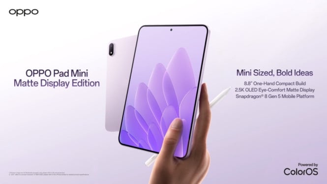 Oppo Pad Mini Resmi Meramaikan Pasar, Usung Layar OLED Matte 144Hz dan ...