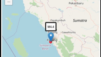 Gempa Magnitudo 4.4 Guncang Kota Padang