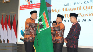 Target Empat Besar Nasional, Gubernur Mahyeldi Lepas Kafilah Sumbar untuk STQH di Kendari