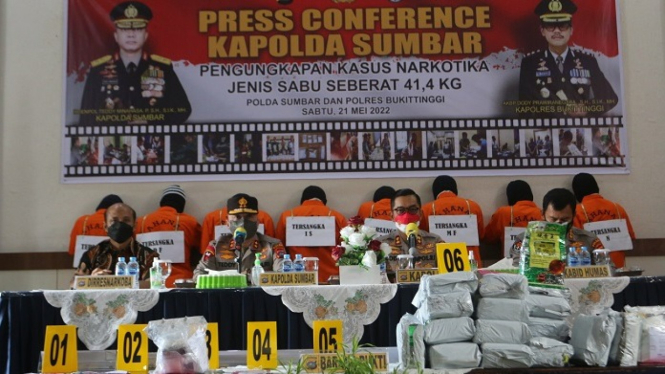 Pengungkapan Kasus Narkoba Seberat 41,4 Kg di Bukittinggi, Sumbar.
