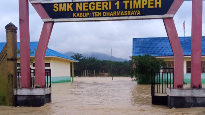 Kondisi Banjir di Dharmasraya