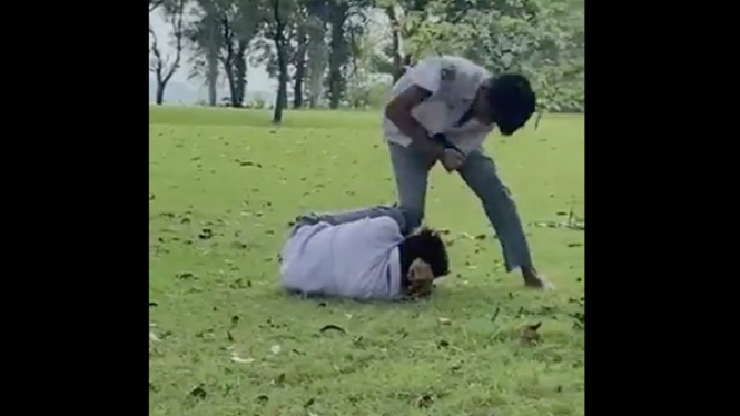 Tangkapan layar duel pelajar SMA di Padang