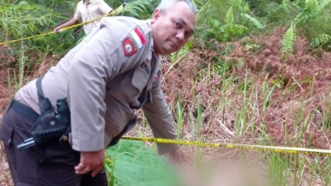 Polres Kapuas Hulu pasang garis Polis Line di lokassi penemuan mayat