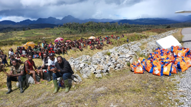 Pendistribusian Bantuan Logistik di Papua Tengah