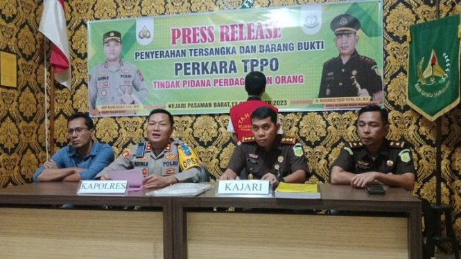Press release kasus TPPO di Pasaman Barat.