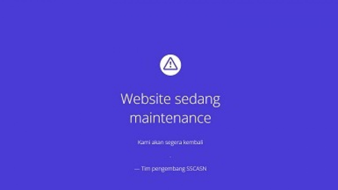 Tangkapan layar website sscasn.bkn.go.id tidak bisa diakses.