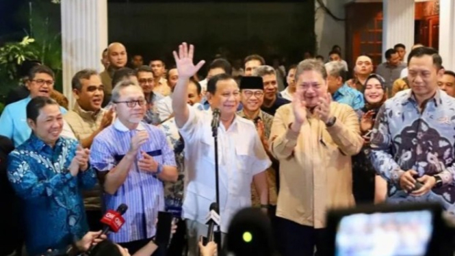 Prabowo Subianto dan para Ketum Partai KIM