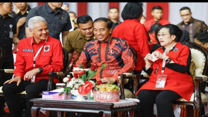 Ganjar Pranowo, Joko Widodo, Megawati Soekarnoputri