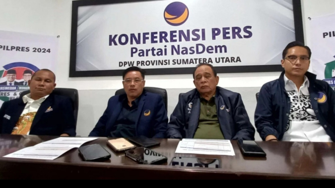 DPW Nasdem Sumut Konferensi Pers Sambut Kedatangan Anies Baswedan