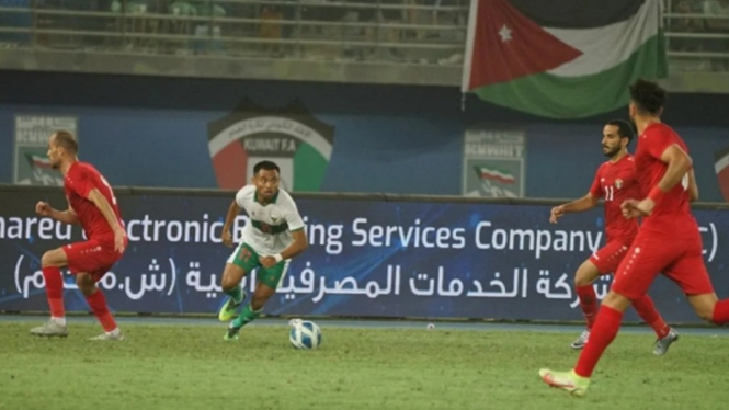 Saddil Ramdani dalam laga Timnas Indonesia vs Yordania
