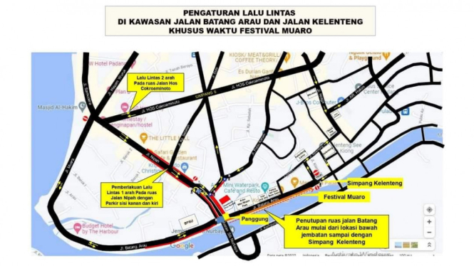Peta Rekayasa Lalu Lintas Selama Helatan Festival Muaro Padang