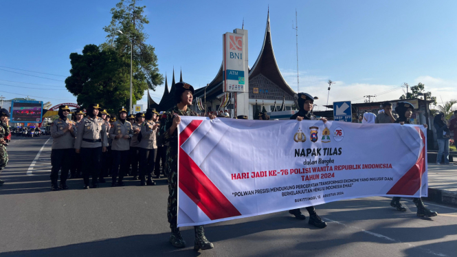 Ratusan Polwan se-Indonesia ikuti Napak Tilas di Bukittinggi