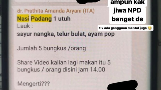 Tangkapan Layar WA Prathita Amanda Aryani