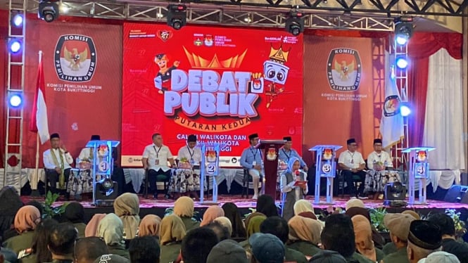 Debat Publik Kedua Cawako & Cawawako Bukittinggi berjalan lancar