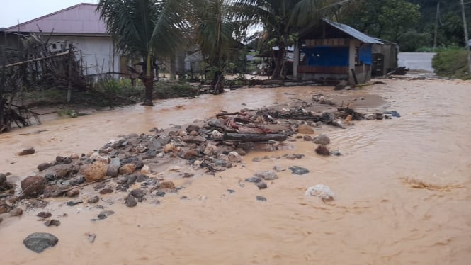 Banjir di Nagari IV Koto Ilir Batang Kapas