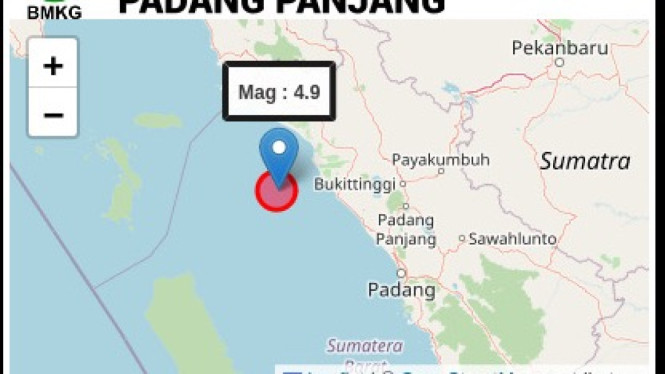 Peta Gempabumi Lubuk Basung