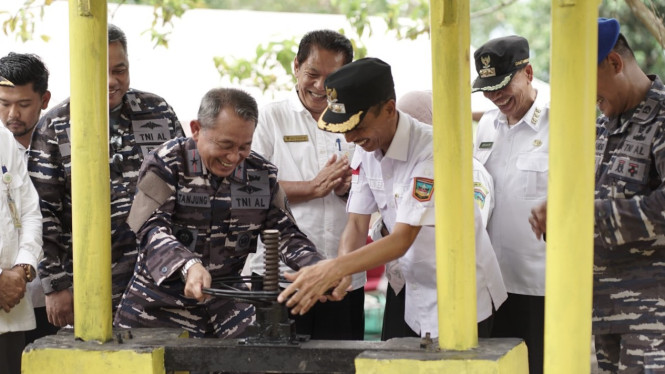 Peresmian Irigasi Hasil Baksos Lantamal II Padang