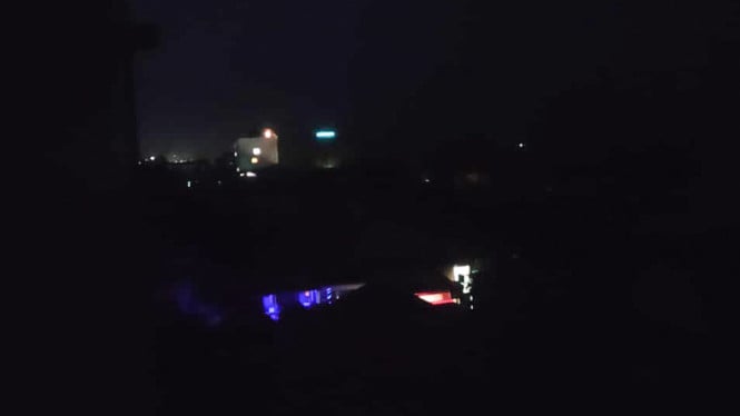 Suasana saat pemadaman listrik di Purus, Kota Padang, Sumatra Barat