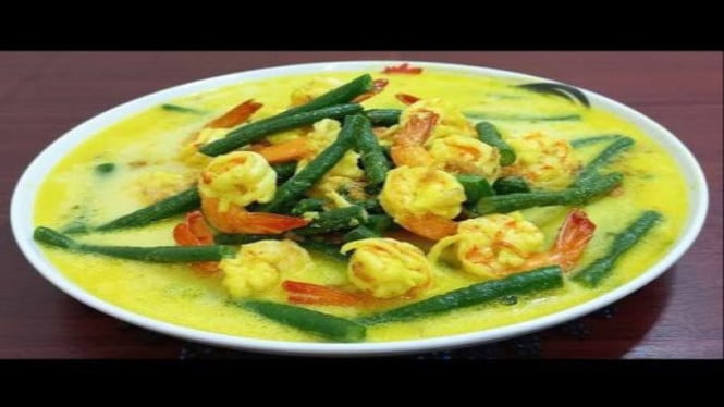 gulai udang kacang panjang