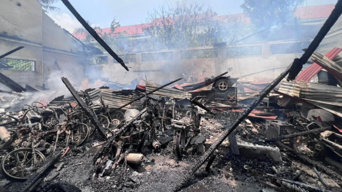 Gudang aset dinas Pertanian Pessel terbakar