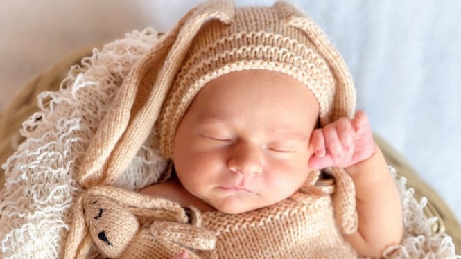 Ilustrasi bayi tidur