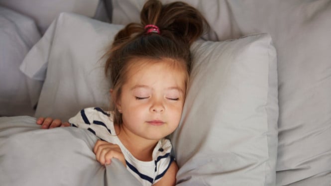 Ilustrasi anak tidur
