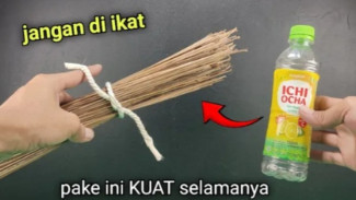 Cara Membuat Sapu Lidi Lebih Kuat dan Rapi Tanpa Tali, Cuma Pakai Barang Bekas!
