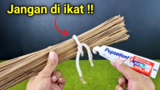 Pasti Kesal! Tali Sapu Lidi Suka Lepas, Coba Pakai Cara Ini, Cuma Modal Pasta Gigi