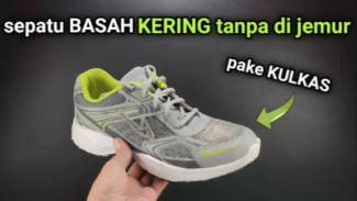 Tanpa Dijemur, Gini Dua Cara Cepat Keringkan Sepatu Habis Dicuci