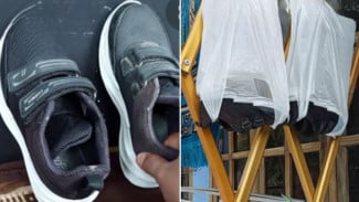 Sepatu Kalian Lama Keringnya? Coba Cara Gantung Terbalik Pakai Kresek, Dijamin Ngebut Keringnya
