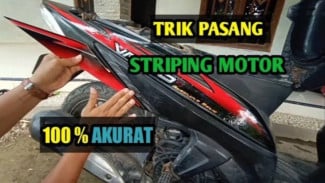 Pakai Sabun! Pasang Striping Sepeda Motor Lebih Mudah dan Cepat Beres