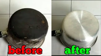 Bersihkan Panci Gosong dengan Arang, Hasilnya Mencengangkan!