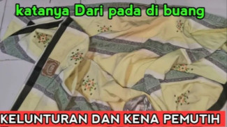 Cara Mudah Mengatasi Sarung Terkena Noda Luntur Parah dengan Pewarnaan Ulang