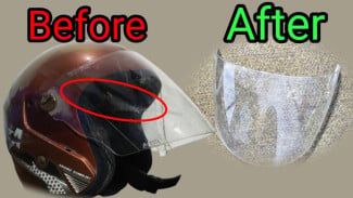 Modal Rp10 Ribu Bisa Bikin Kaca Helm Kayak Baru Lagi, Simpel Banget dan Aman Dicoba