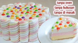 Marshmallow Cheese Cake Tanpa Oven Tanpa Kukus, Tampilan Menarik dan Lembut di Mulut!