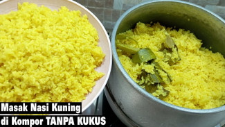 Nasi Kuning Sempurna Tanpa Kukusan, Pakai Ketel Biasa Hasilnya Pulen Banget!