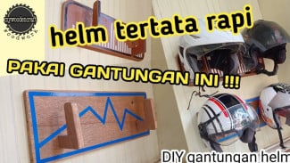 Rumah Makin Rapi! Begini Cara Bikin Gantungan Helm Keren dari Kayu Bekas Sisa Potongan
