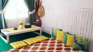 Terbaru 2025! Inspirasi Desain Ruang Tamu Lesehan Ini Cocok Buat Ruangan Sempit Anti Sumpek